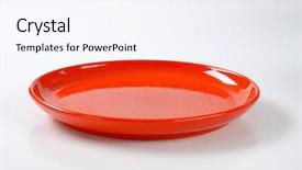  Presentation with white plate - Slide set consisting of red plate on white background background and a sky blue colored foreground