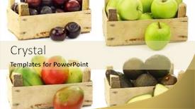  Presentation with mango - Audience pleasing slide deck consisting of red-plums-freshly-harvested-granny backdrop and a blonde colored foreground