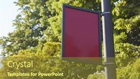  Presentation with light sign - Beautiful slide set featuring red-pole-sign-mock-up backdrop and a tawny brown colored foreground