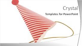  Presentation with birthday party - Presentation having red-polka-dot-birthday-party background and a white colored foreground