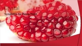  Presentation with pomegranate fruit - Presentation theme featuring red-pomegranate-fruit-isolated background and a red colored foreground