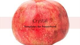  Presentation with pomegranate fruit - PPT theme with red-pomegranate-fruit-isolated background and a coral colored foreground