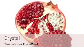  Presentation with pomegranate fruit - Colorful theme enhanced with red-pomegranate-fruit-small-dof backdrop and a lemonade colored foreground