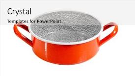  Presentation with red - Beautiful PPT layouts featuring red pot isolated on white backdrop and a  colored foreground