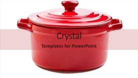 Presentation with red - Presentation with red pot with cover background and a red colored foreground