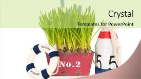  Presentation with life - Amazing slide set having red pot with life buoy backdrop and a yellow colored foreground