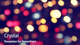  Presentation with green abstract bokeh lights - Beautiful slides featuring red purple - defocused abstract multicolored bokeh lights backdrop and a navy blue colored foreground