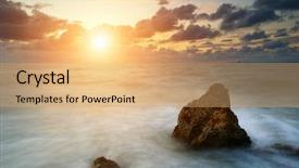  Presentation with art seascape nature sea - Beautiful slides featuring red purple - seascape at sunset nature composition backdrop and a coral colored foreground