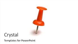  Presentation with red and white - Slide set enhanced with red push pin isolated background and a white colored foreground