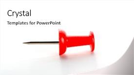  Presentation with red and white industry - Presentation theme consisting of red push-pins close-up background and a white colored foreground