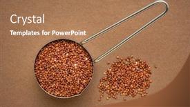  Presentation with quinoa - Presentation theme featuring red-quinoa-grain background and a coral colored foreground
