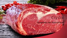  Presentation with steam generator abstract art red - Presentation theme featuring red-raw-steak-sirloin-against background and a red colored foreground