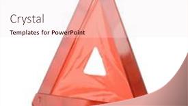  Presentation with triangle - Beautiful PPT theme featuring red-reflective-traffic-warning-triangle backdrop and a sky blue colored foreground