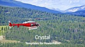  Presentation with rescue helicopter - Theme enhanced with red rescue helicopter flying emergency background and a gray colored foreground