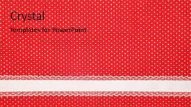  Presentation with textile - Cool new slides with red retro polka dot textile backdrop and a red colored foreground