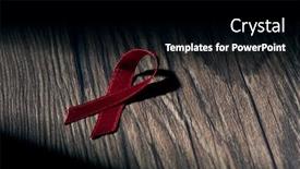  Presentation with fight - Presentation theme featuring red-ribbon-for-the-fight background and a black colored foreground