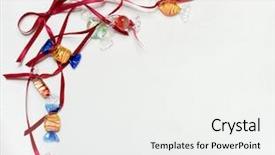  Presentation with invitation - Beautiful presentation featuring red ribbon glass candy invitation backdrop and a white colored foreground