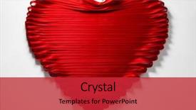  Presentation with love heart - PPT layouts having red ribbon heart on paper background and a red colored foreground