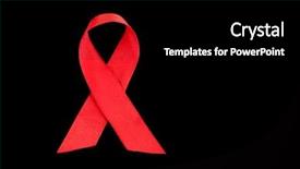  Presentation with hiv aids - Beautiful presentation theme featuring red ribbon hiv aids isolated backdrop and a  colored foreground
