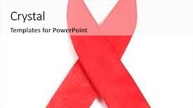  Presentation with red ribbon hiv - Cool new PPT layouts with red ribbon hiv aids isolated on white backdrop and a pink colored foreground