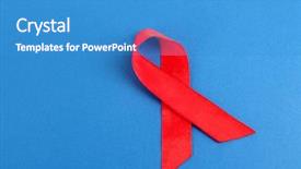 Presentation with hiv ribbon - Cool new PPT theme with red ribbon hiv aids backdrop and a teal colored foreground