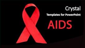  Presentation with red ribbon hiv - PPT theme consisting of red ribbon hiv aids background and a  colored foreground