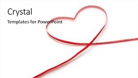  Presentation with anatomy depiction of a human red heart and ecg - Beautiful slide set featuring red ribbon in heart shape backdrop and a white colored foreground