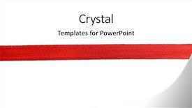  Presentation with red banner - Slide set with red ribbon isolated on white background and a white colored foreground