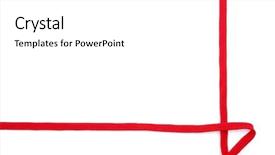  Presentation with red banner - Slide deck featuring red ribbon isolated on white background and a white colored foreground