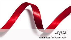  Presentation with red banner - Slide set having red ribbon on white background and a white colored foreground