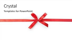  Presentation with tie - Colorful PPT layouts enhanced with red ribbon tie with very backdrop and a white colored foreground