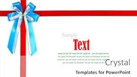  Presentation with blue ribbon - Theme featuring red-ribbon-with-blue-bow background and a pink colored foreground