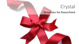  Presentation with currant black white and red - Theme featuring red ribbon with bow on white background background and a white colored foreground