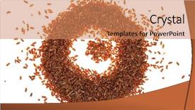  Presentation with red and white - PPT theme featuring red rice on white background background and a coral colored foreground