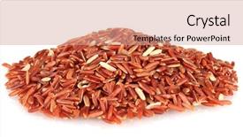  Presentation with 3d isolated t rex head - PPT theme with red rice uncooked background and a coral colored foreground