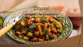  Presentation with carrots - Audience pleasing slide set consisting of red-rice-with-apple-carrots backdrop and a coral colored foreground