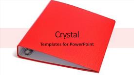  Presentation with binder - Cool new presentation theme with red ring binder backdrop and a red colored foreground