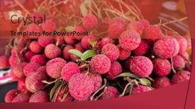  Presentation with traditional - Cool new presentation theme with red-ripe-lychees-stacks backdrop and a red colored foreground