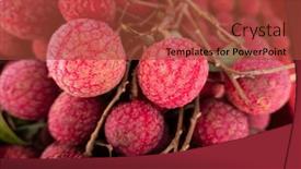  Presentation with taiwan - Theme having red-ripe-lychees-stacks background and a  colored foreground