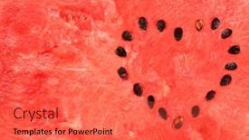  Presentation with sweet - Beautiful slides featuring red-ripe-sweet-watermelon backdrop and a red colored foreground