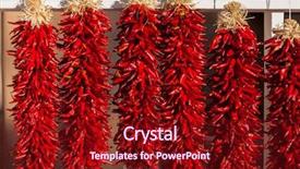  Presentation with peppers - Beautiful presentation theme featuring red ristra hanging chili peppers backdrop and a crimson colored foreground