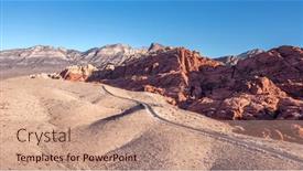  Presentation with maintain - Presentation theme consisting of red-rock-canyon-in-las background and a coral colored foreground