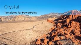  Presentation with maintain - Theme with red-rock-canyon-in-las background and a cyan colored foreground