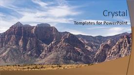  Presentation with las vegas nevada - Cool new PPT theme with red rock canyon national conservation area in las vegas nevada usa backdrop and a light blue colored foreground