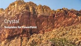  Presentation with las vegas nevada - Slide deck having red-rock-canyon-national-conservation background and a tawny brown colored foreground