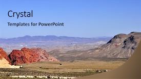  Presentation with nevada - Theme with red rock canyon nevada background and a light blue colored foreground