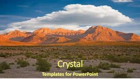  Presentation with nevada desert - Presentation theme having red rock canyon nevada background and a tawny brown colored foreground