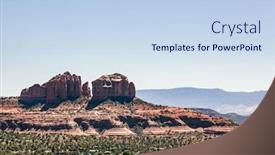  Presentation with arizona - PPT layouts featuring red rock formations in sedona arizona usa american landmark background and a sky blue colored foreground