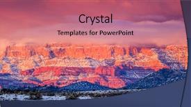  Presentation with arizona sunset view - Amazing presentation theme having panoramic view of red rocks backdrop and a coral colored foreground