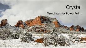  Presentation with rocks - Slide deck featuring rocks formations in sedona arizona background and a light gray colored foreground
